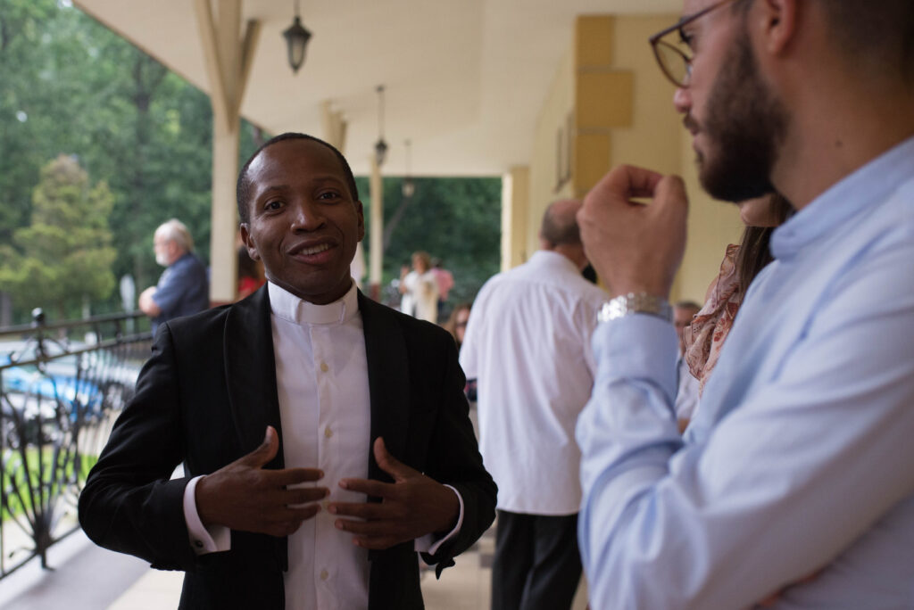 Wedding reception moment