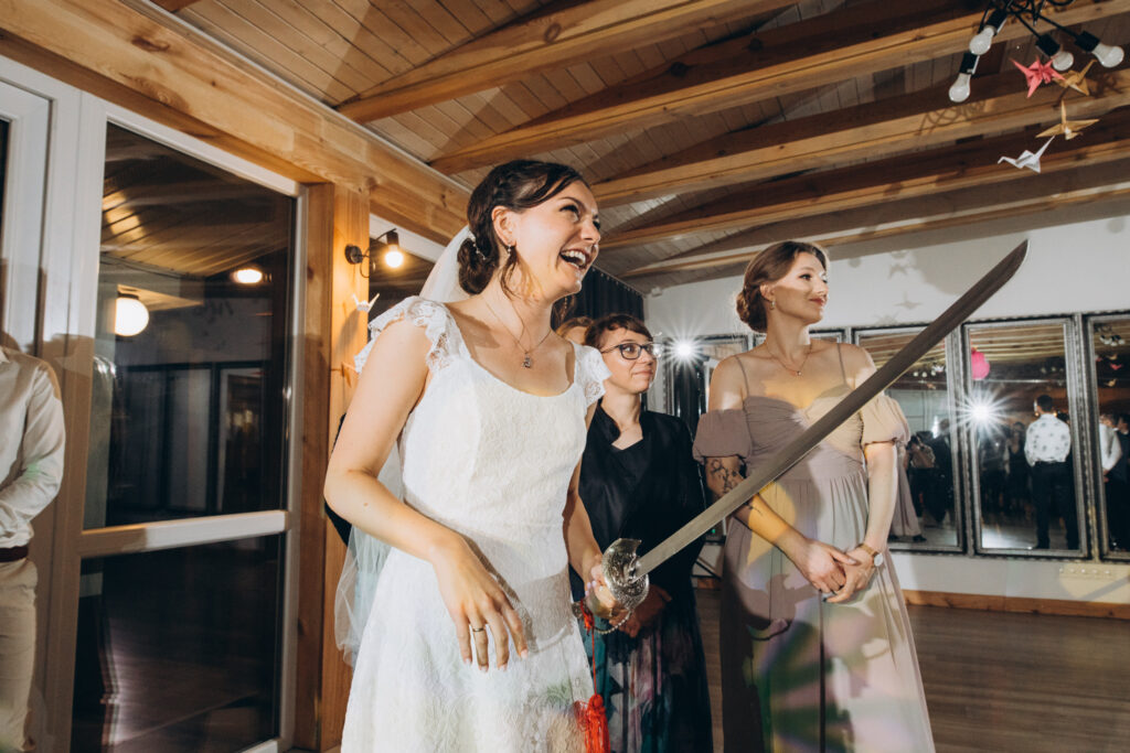 Wedding reception moment