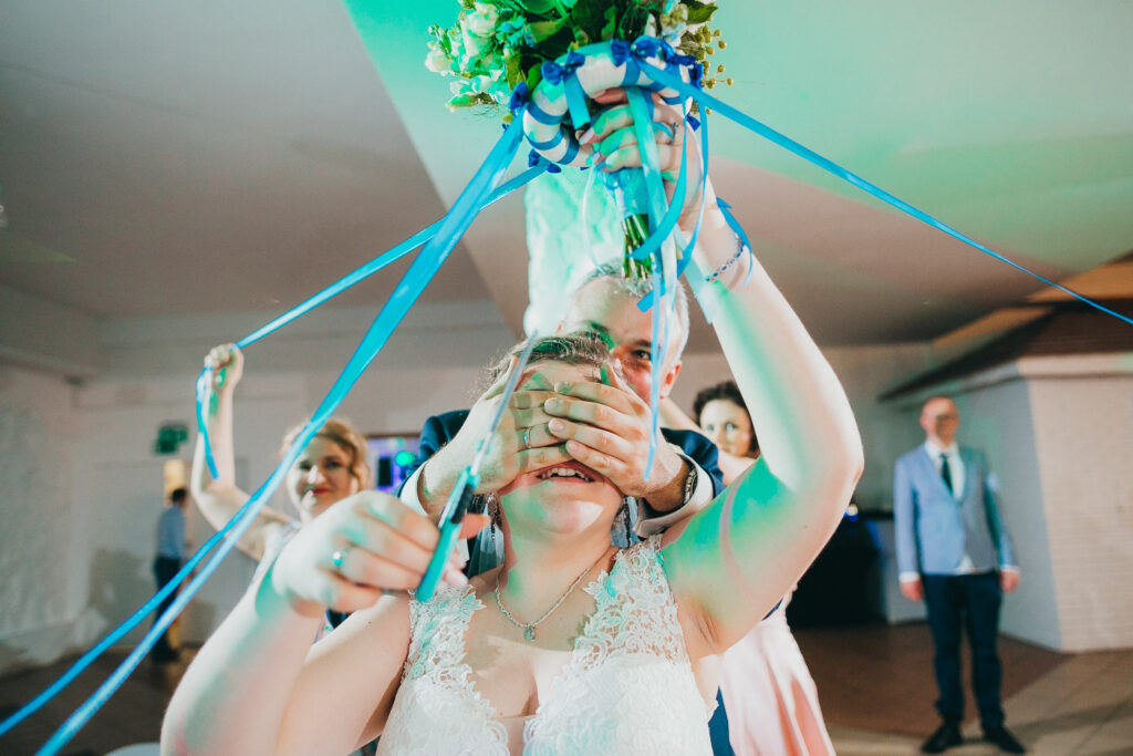 Ribbon game at a wedding reception