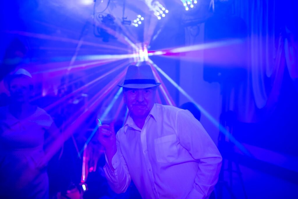Wedding dance floor with lighting effects, Poland